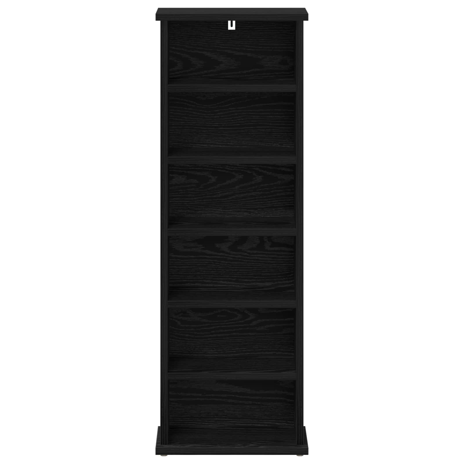 CD Kast Zwart eiken 60 x 17 x 92 cm Bewerkt hout
