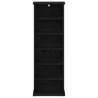 CD Kast Zwart eiken 60 x 17 x 92 cm Bewerkt hout
