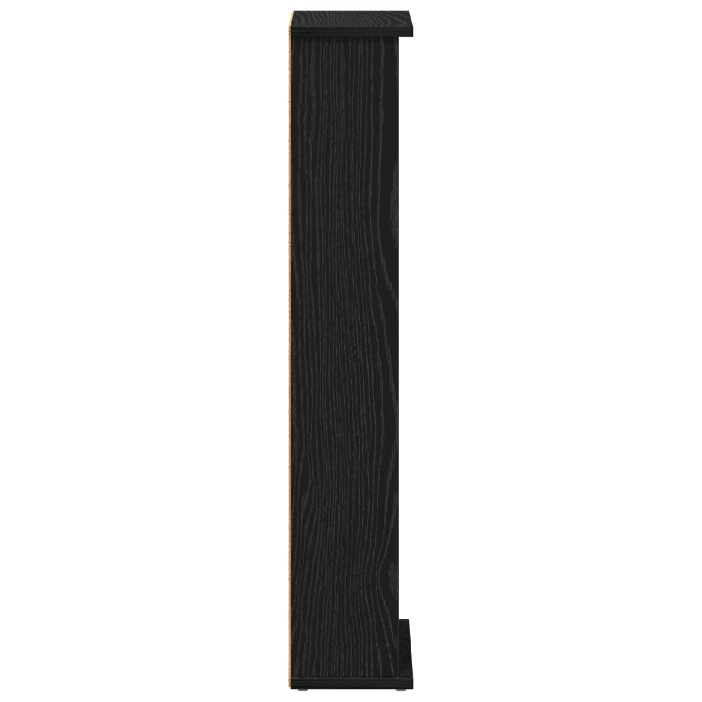 CD Kast Zwart eiken 60 x 17 x 92 cm Bewerkt hout