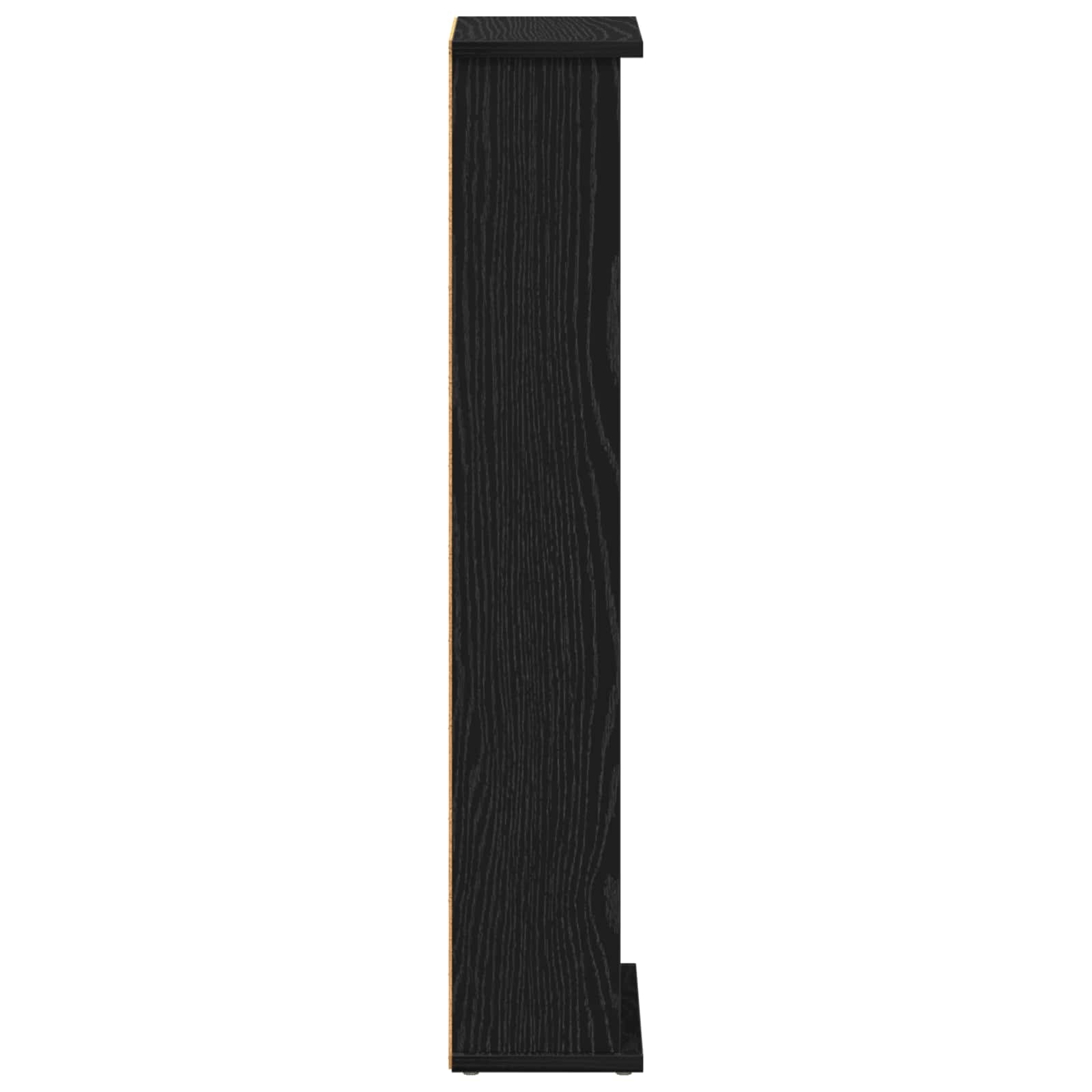 CD Kast Zwart eiken 60 x 17 x 92 cm Bewerkt hout