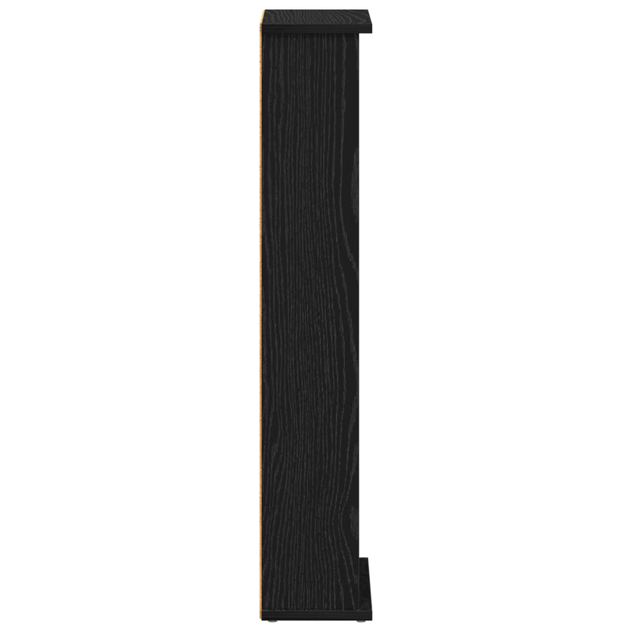CD Kast Zwart eiken 60 x 17 x 92 cm Bewerkt hout