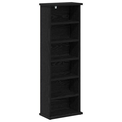 CD Kast 2 st Zwart eiken 60 x 17 x 92 cm Bewerkt hout