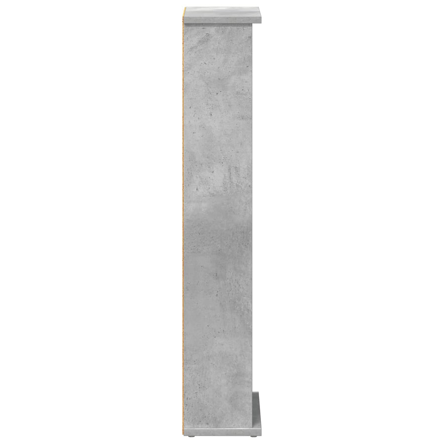 CD Kast Betongrijs 60 x 17 x 92 cm Bewerkt hout