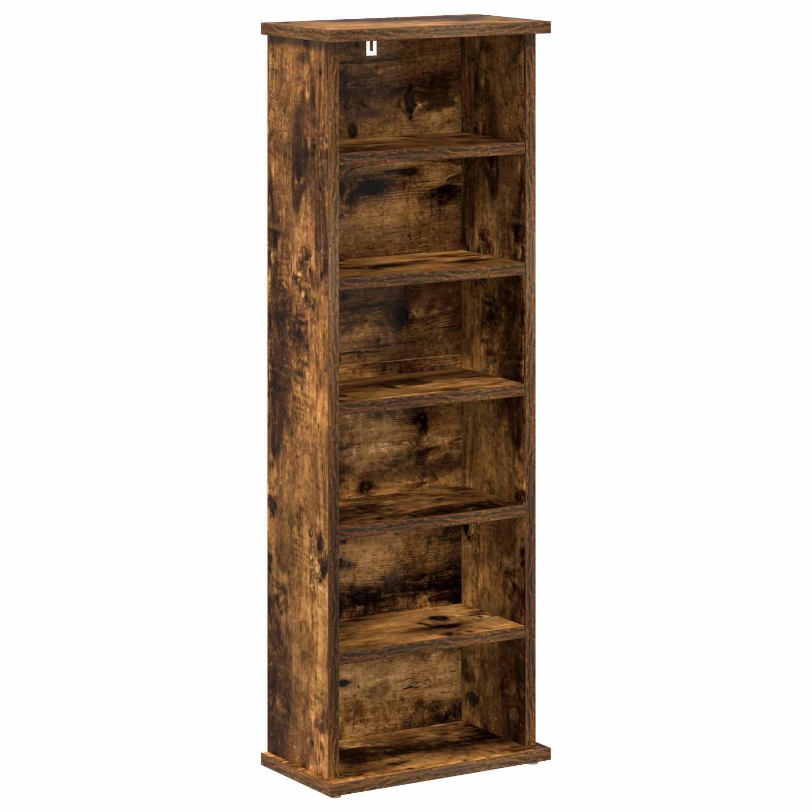 CD Kast 2 st Gerookt eiken 60 x 17 x 92 cm Bewerkt hout