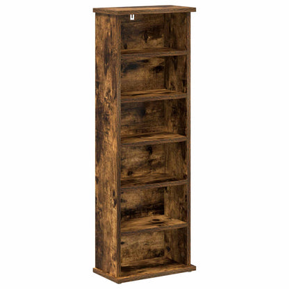 CD Kast 2 st Gerookt eiken 60 x 17 x 92 cm Bewerkt hout