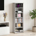 CD Kast Grijs Sonoma 60 x 17 x 92 cm Bewerkt hout