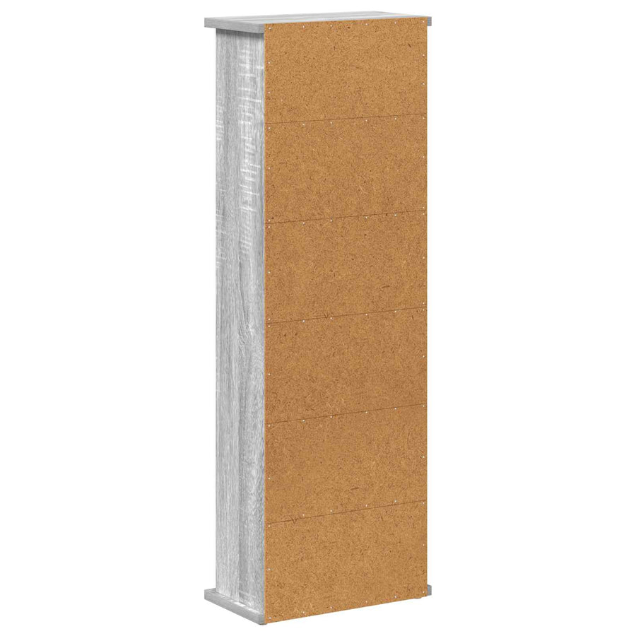 CD Kast Grijs Sonoma 60 x 17 x 92 cm Bewerkt hout