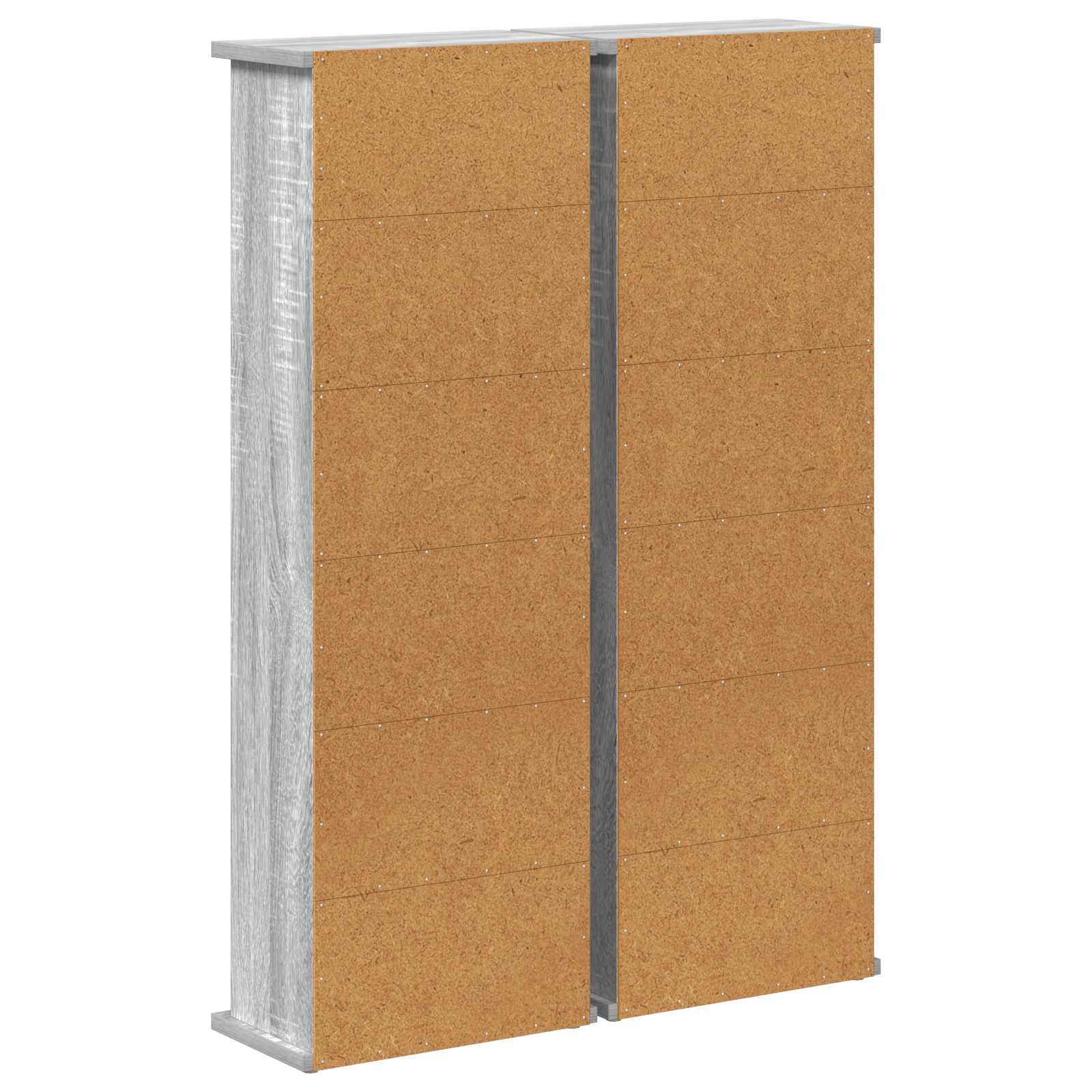 CD Kast 2 st Grijs Sonoma 60 x 17 x 92 cm Bewerkt hout