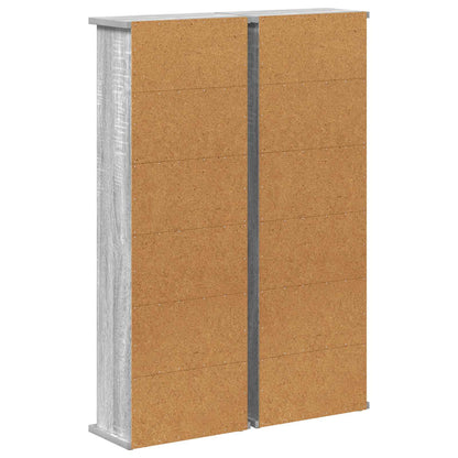 CD Kast 2 st Grijs Sonoma 60 x 17 x 92 cm Bewerkt hout
