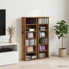CD Kast 2 st Oud hout 60 x 17 x 92 cm Bewerkt hout