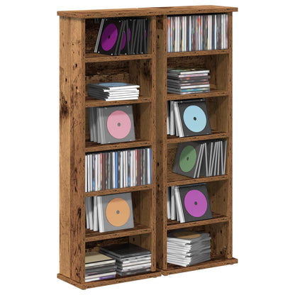 CD Kast 2 st Oud hout 60 x 17 x 92 cm Bewerkt hout