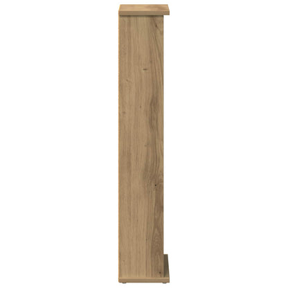 CD Kast Artisanaal eiken 60 x 17 x 92 cm Bewerkt hout