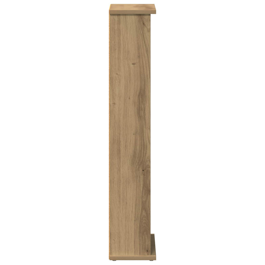 CD Kast Artisanaal eiken 60 x 17 x 92 cm Bewerkt hout