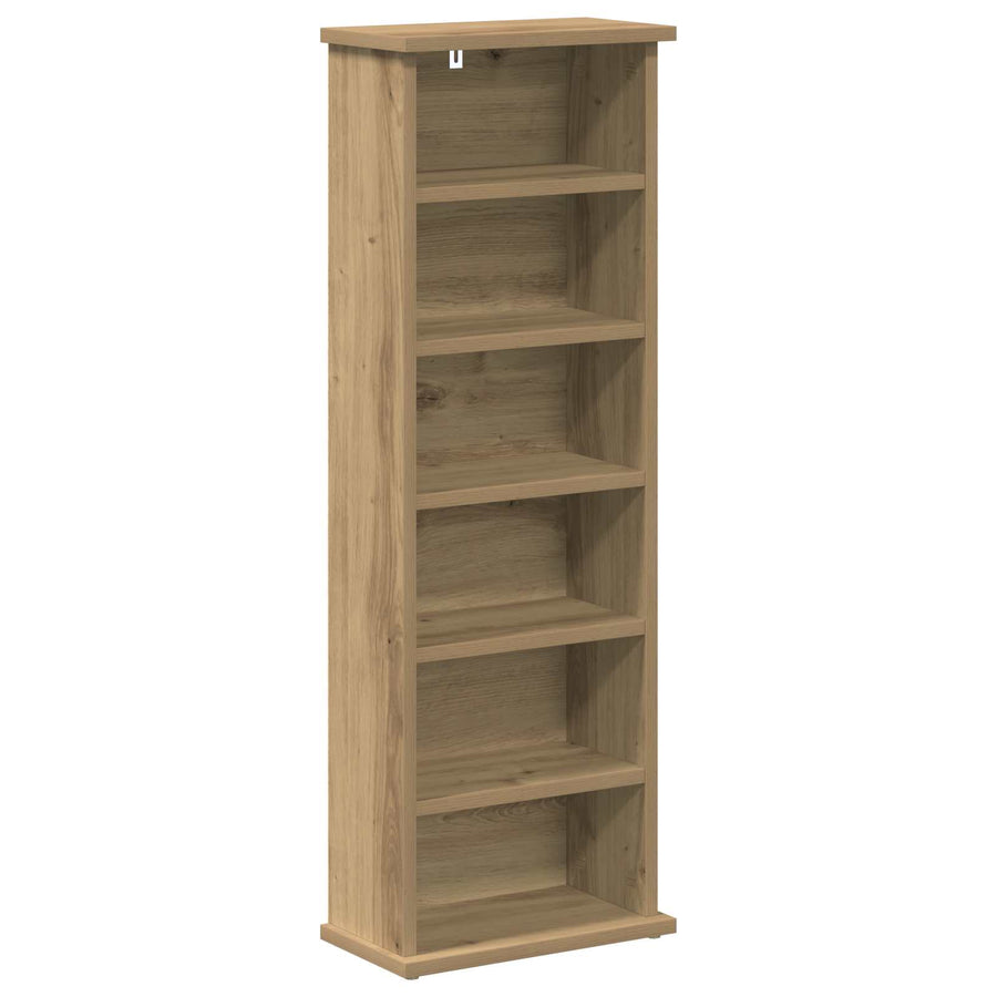 CD Kast 2 st Artisanaal eiken 60 x 17 x 92 cm Bewerkt hout