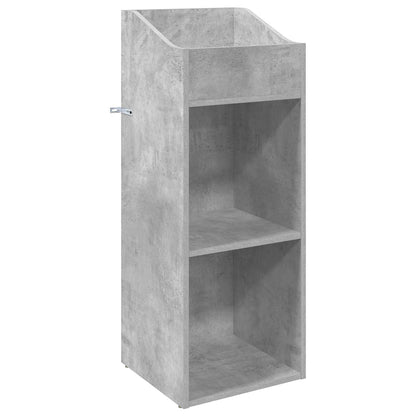 Platenkast Betongrijs 36 x 36 x 95,5 cm Bewerkt hout