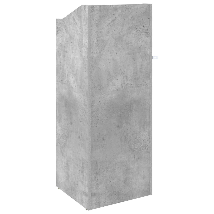 Platenkast Betongrijs 36 x 36 x 95,5 cm Bewerkt hout