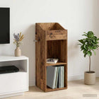 Platenkast Oud hout 36 x 36 x 95,5 cm Bewerkt hout
