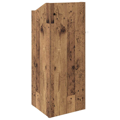 Platenkast Oud hout 36 x 36 x 95,5 cm Bewerkt hout