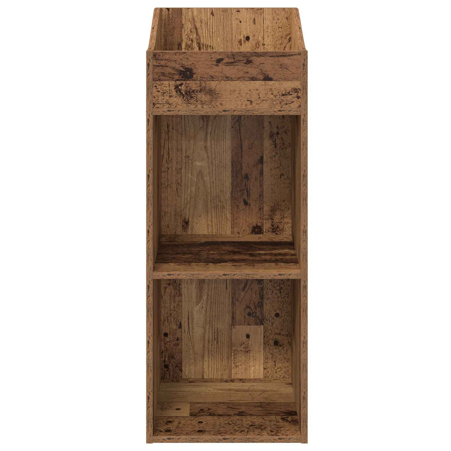 Platenkast Oud hout 36 x 36 x 95,5 cm Bewerkt hout