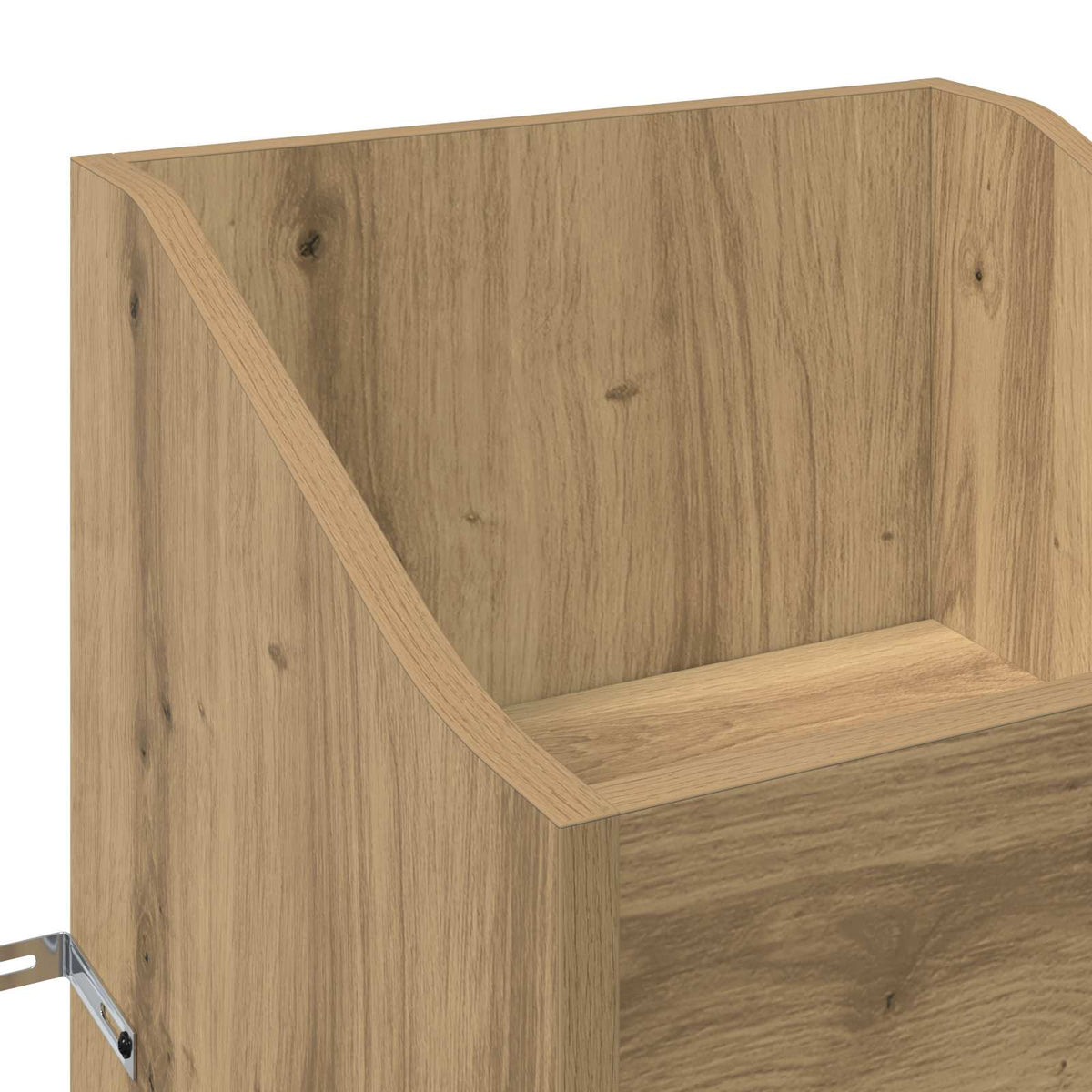 Platenkast Artisanaal eiken 36 x 36 x 95,5 cm Bewerkt hout