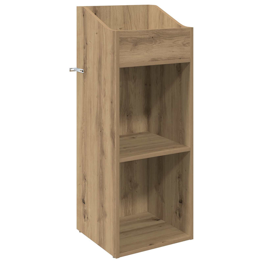 Platenkast Artisanaal eiken 36 x 36 x 95,5 cm Bewerkt hout