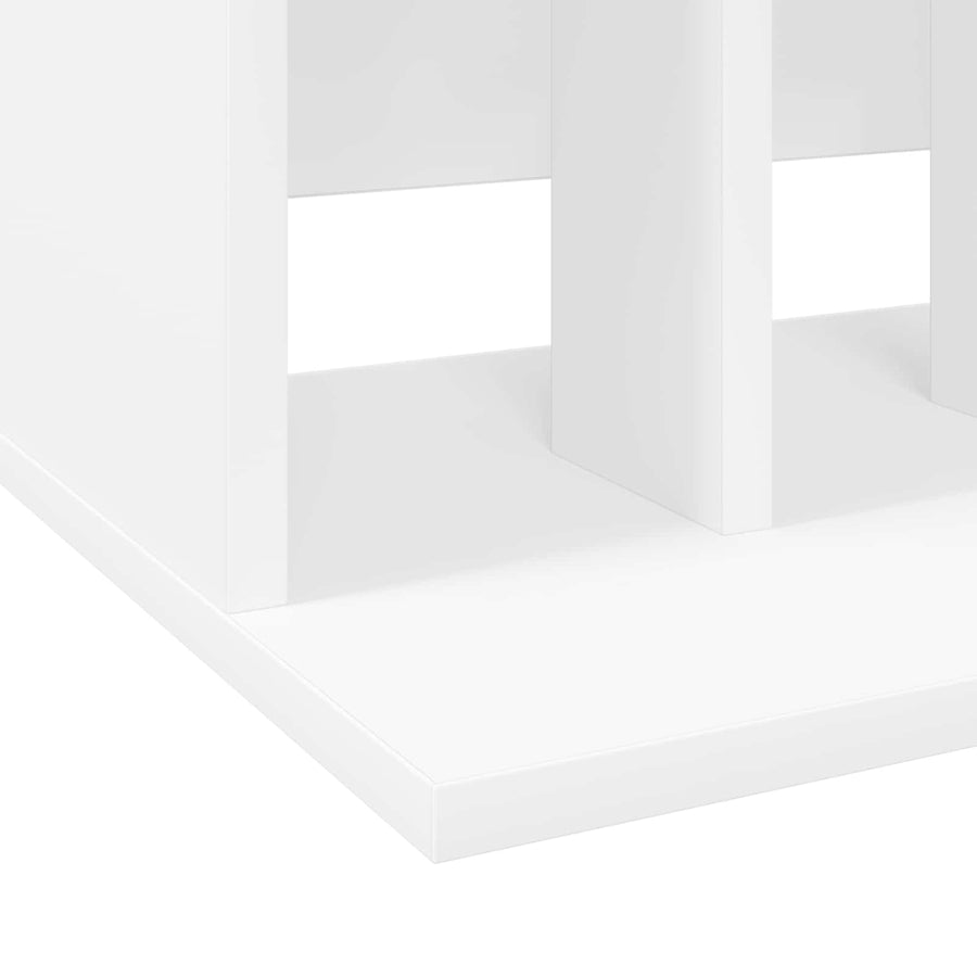 Vinyl Platenspeler Opslag Wit 42 x 33 x 36 cm Bewerkt hout