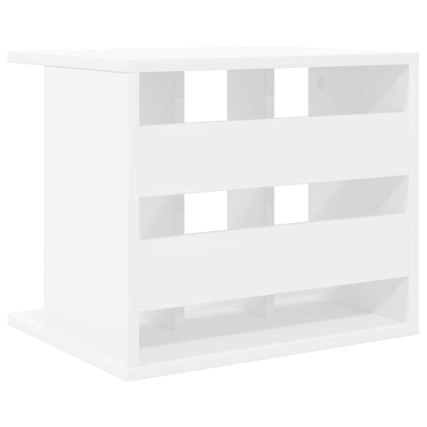 Vinyl Platenspeler Opslag Wit 42 x 33 x 36 cm Bewerkt hout