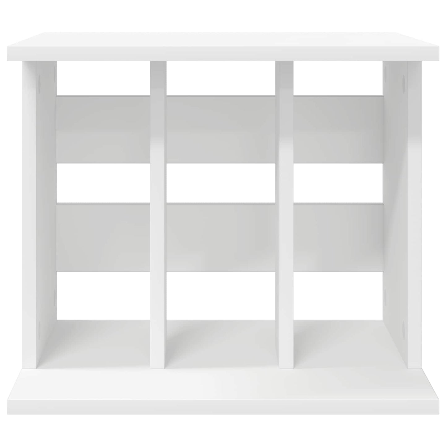 Vinyl Platenspeler Opslag Wit 42 x 33 x 36 cm Bewerkt hout