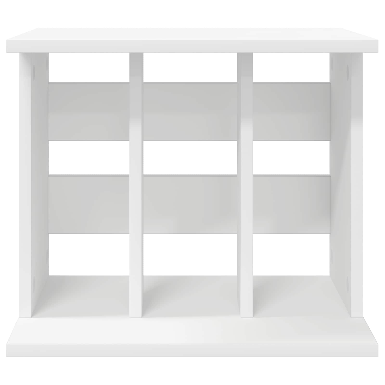 Vinyl Platenspeler Opslag Wit 42 x 33 x 36 cm Bewerkt hout