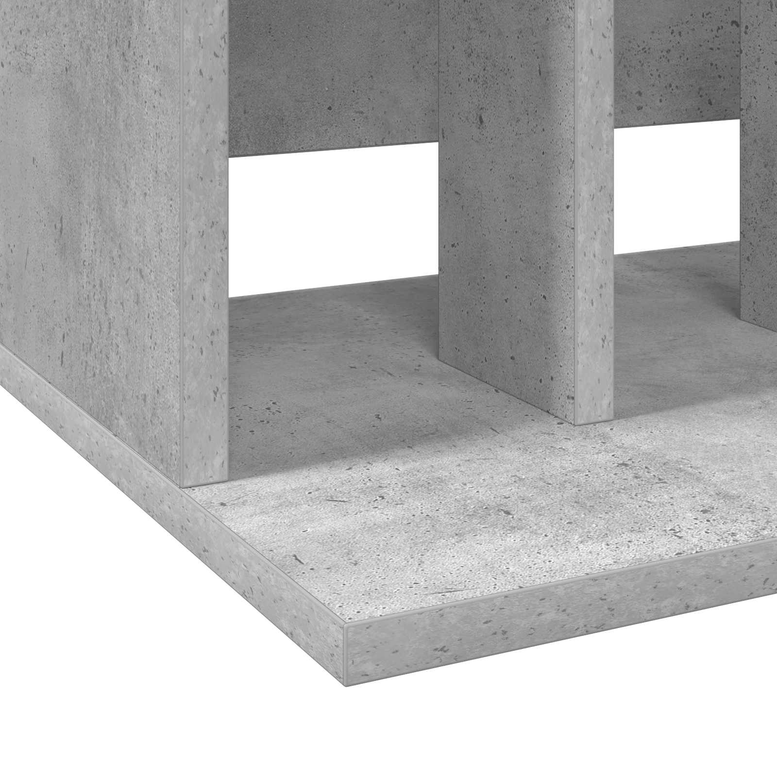 Vinyl Platenspeler Opslag Betongrijs 42 x 33 x 36 cm