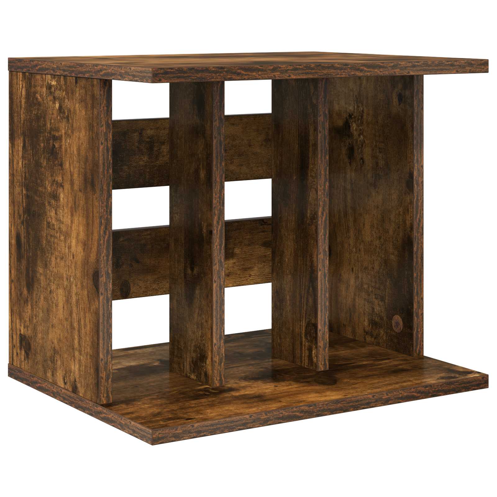 Vinyl Platenspeler Opslag Gerookt eiken 42 x 33 x 36 cm