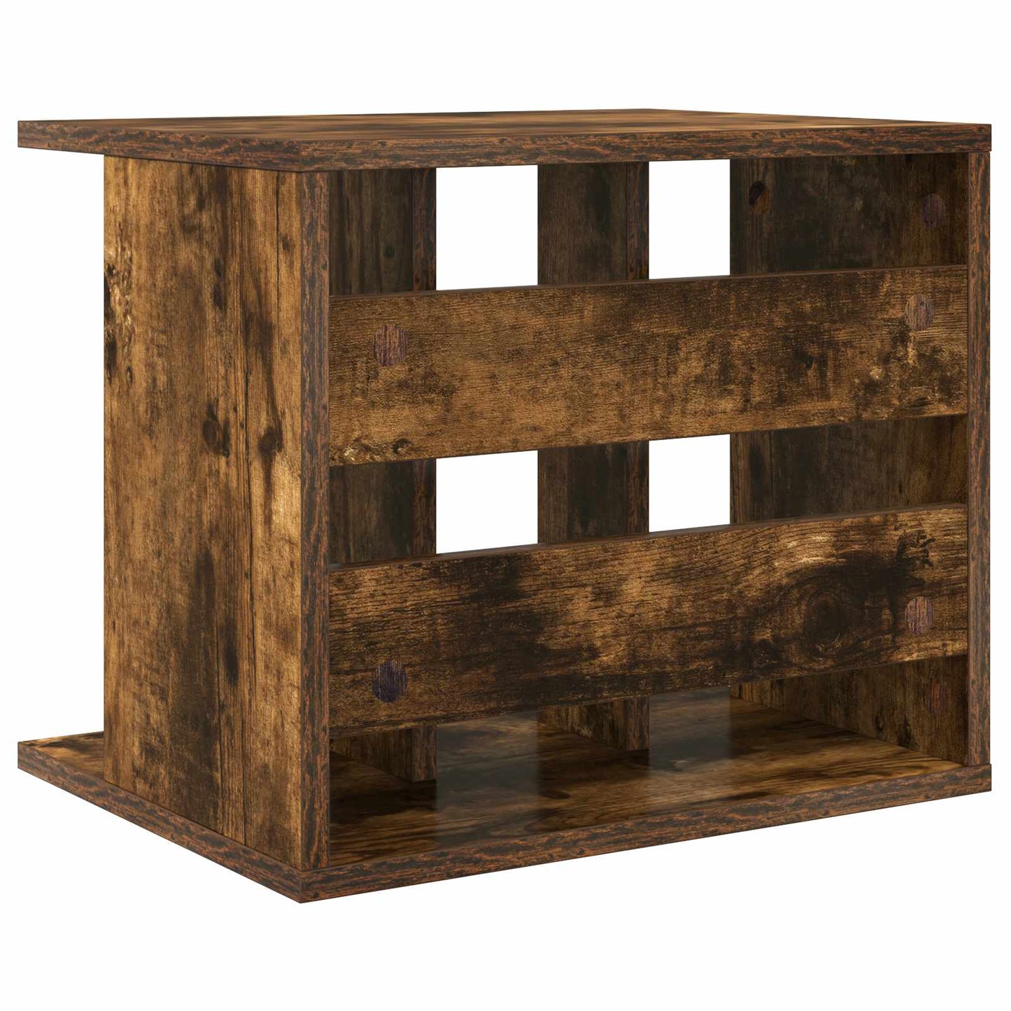 Vinyl Platenspeler Opslag Gerookt eiken 42 x 33 x 36 cm