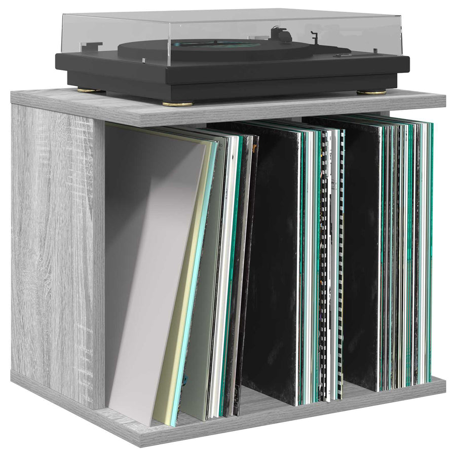 Vinyl Platenspeler Opslag Grijs Sonoma 42 x 33 x 36 cm