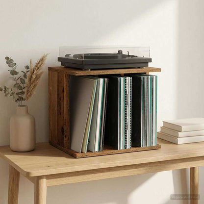 Vinyl Platenspeler Opslag Oud hout 42 x 33 x 36 cm Bewerkt hout