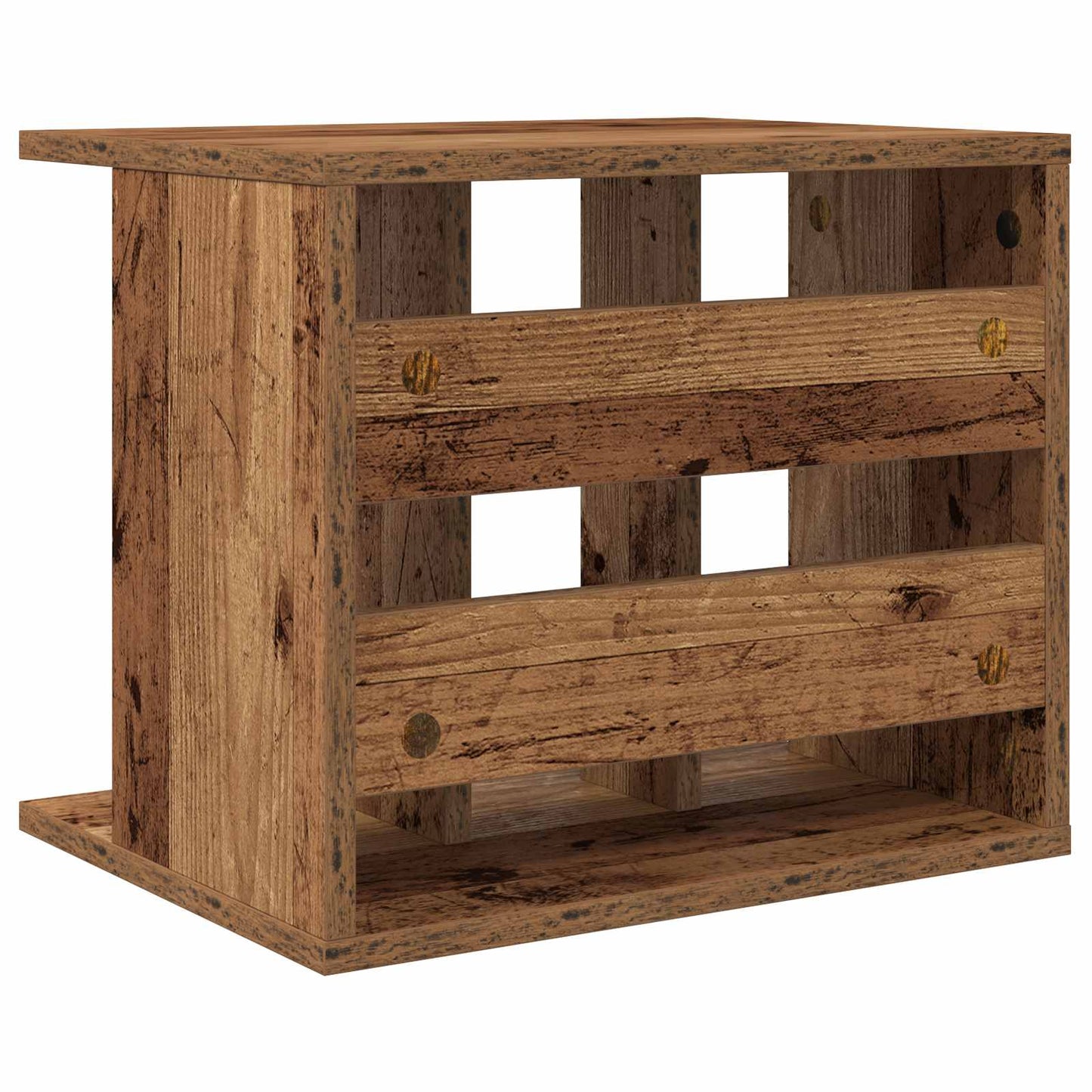 Vinyl Platenspeler Opslag Oud hout 42 x 33 x 36 cm Bewerkt hout