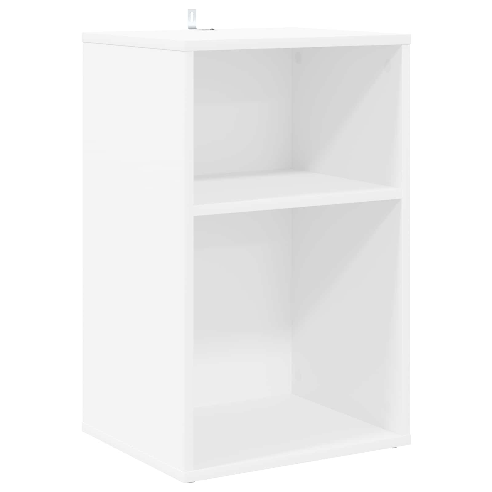 Platenkast Wit 38 x 33 x 61 cm Bewerkt hout