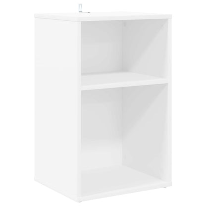 Platenkast Wit 38 x 33 x 61 cm Bewerkt hout