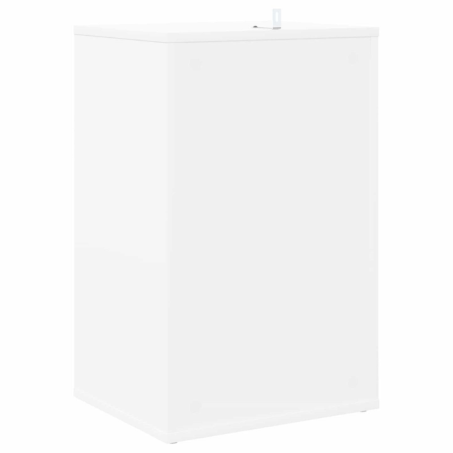 Platenkast Wit 38 x 33 x 61 cm Bewerkt hout