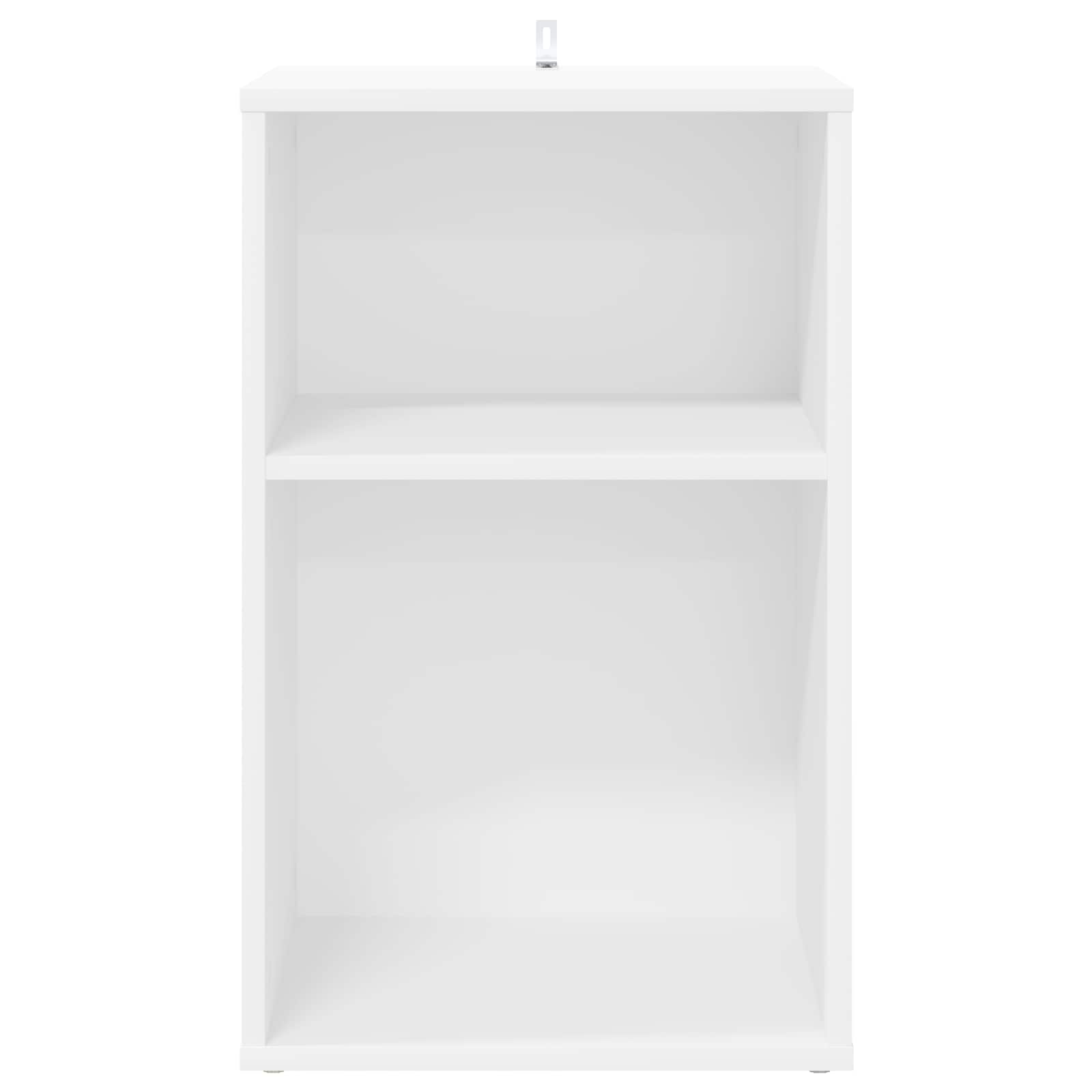 Platenkast Wit 38 x 33 x 61 cm Bewerkt hout