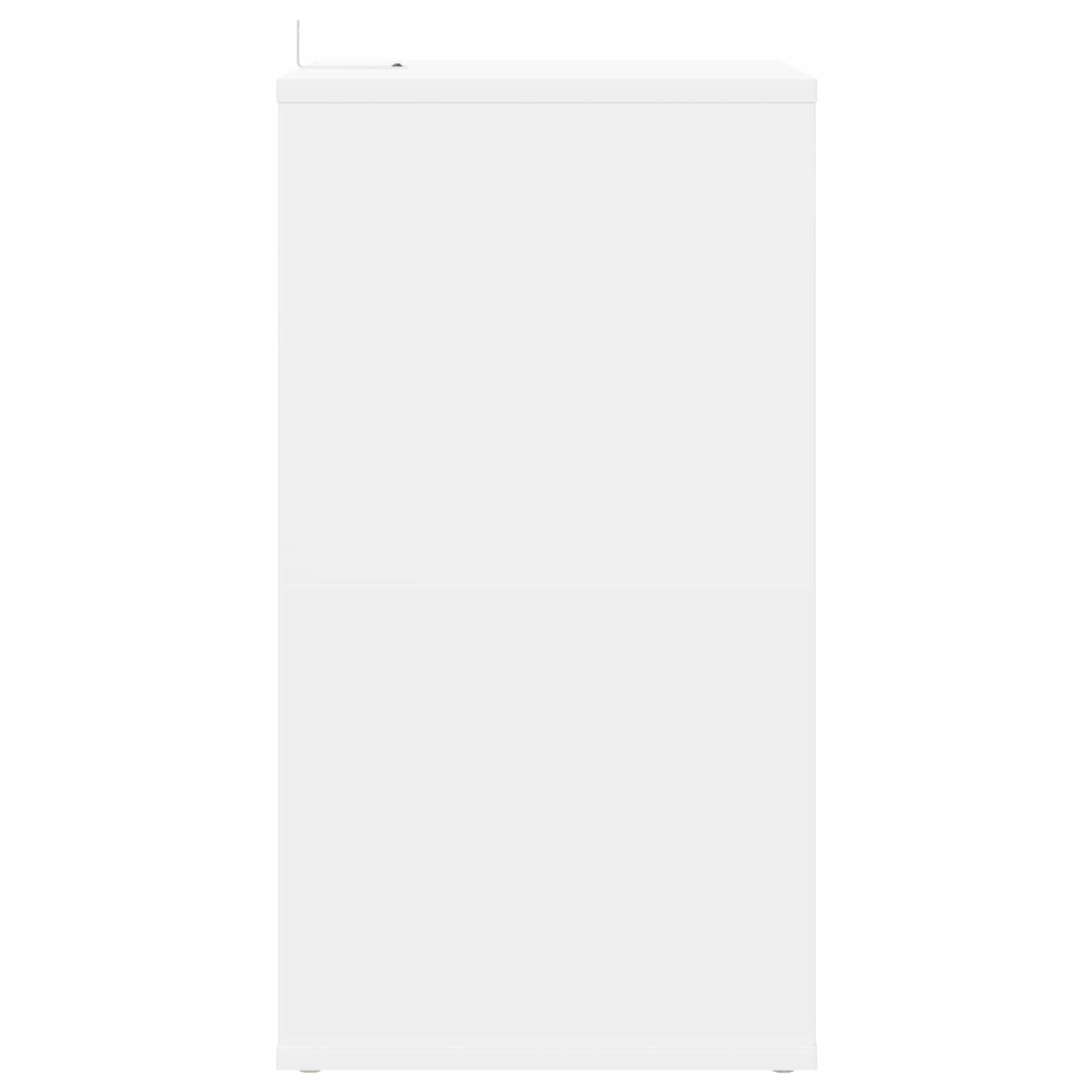 Platenkast Wit 38 x 33 x 61 cm Bewerkt hout