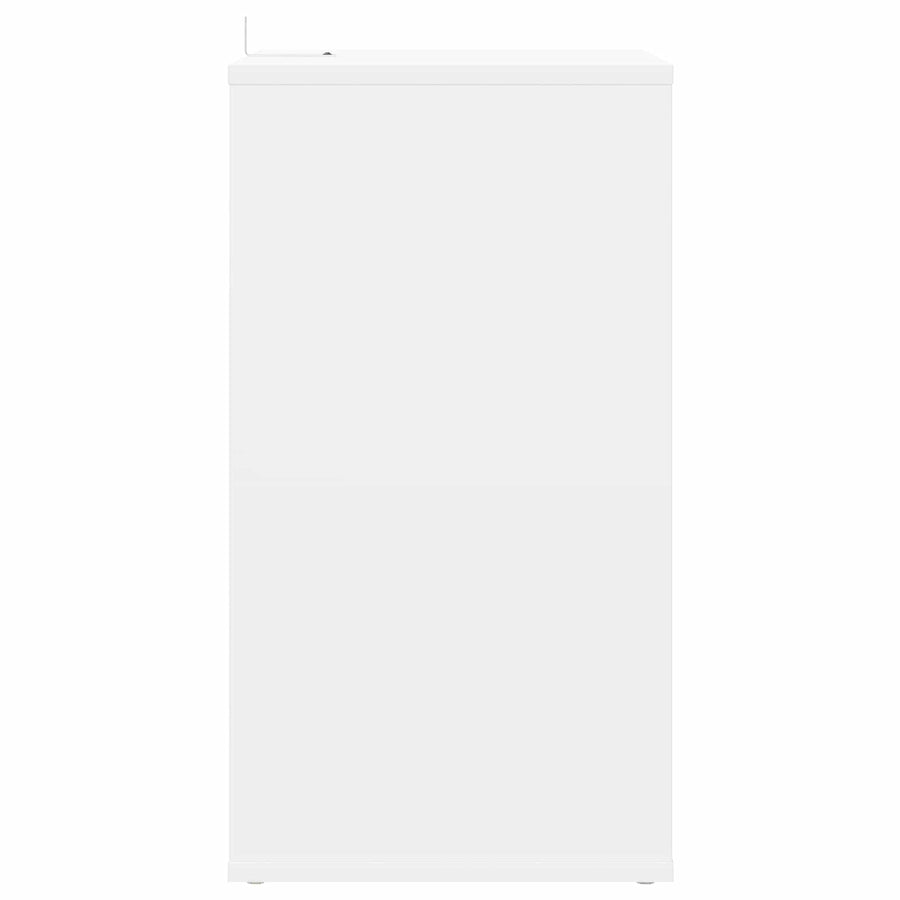 Platenkast Wit 38 x 33 x 61 cm Bewerkt hout