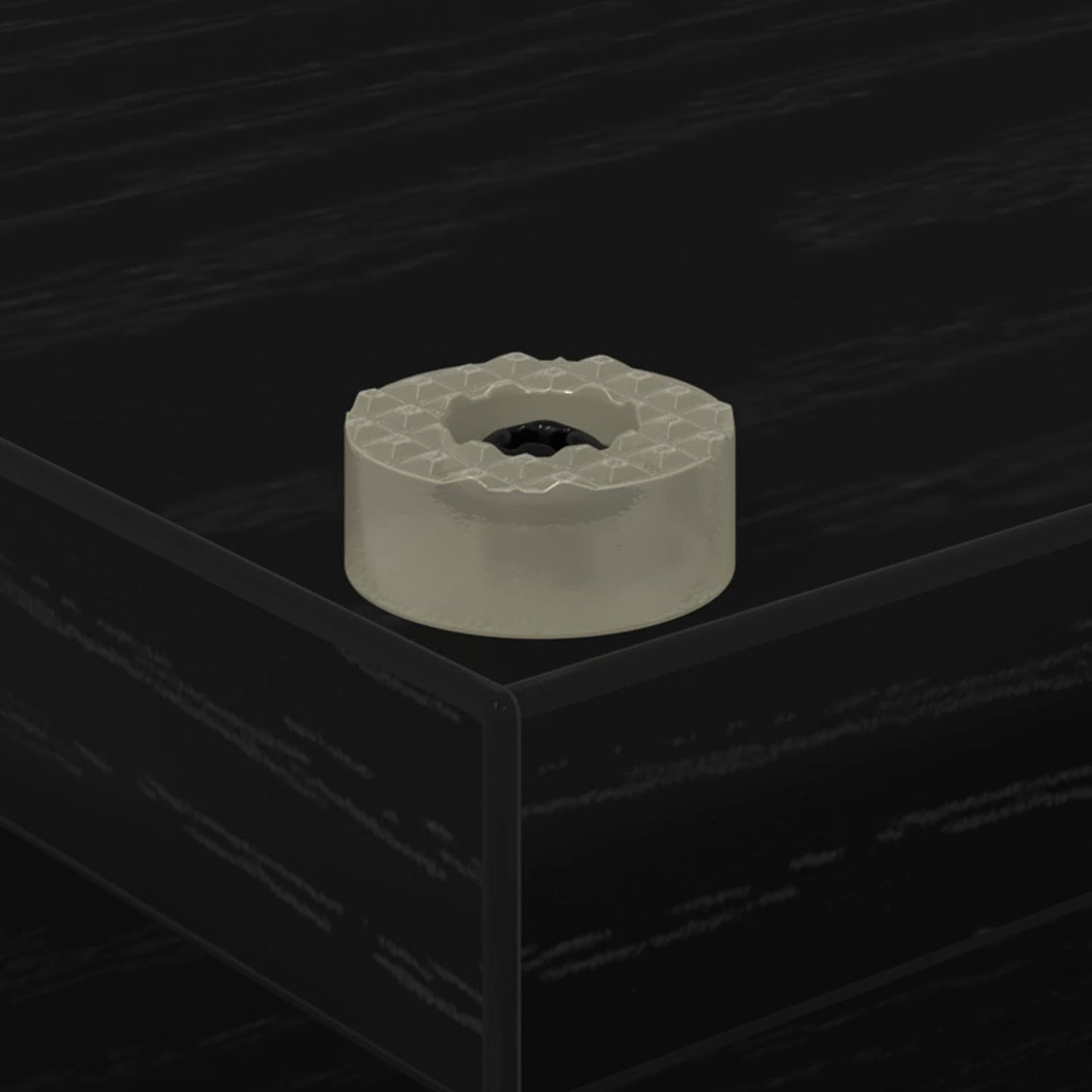 Platenkast Zwart eiken 38 x 33 x 61 cm Bewerkt hout