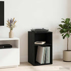 Platenkast 38x33x61 cm zwart eiken