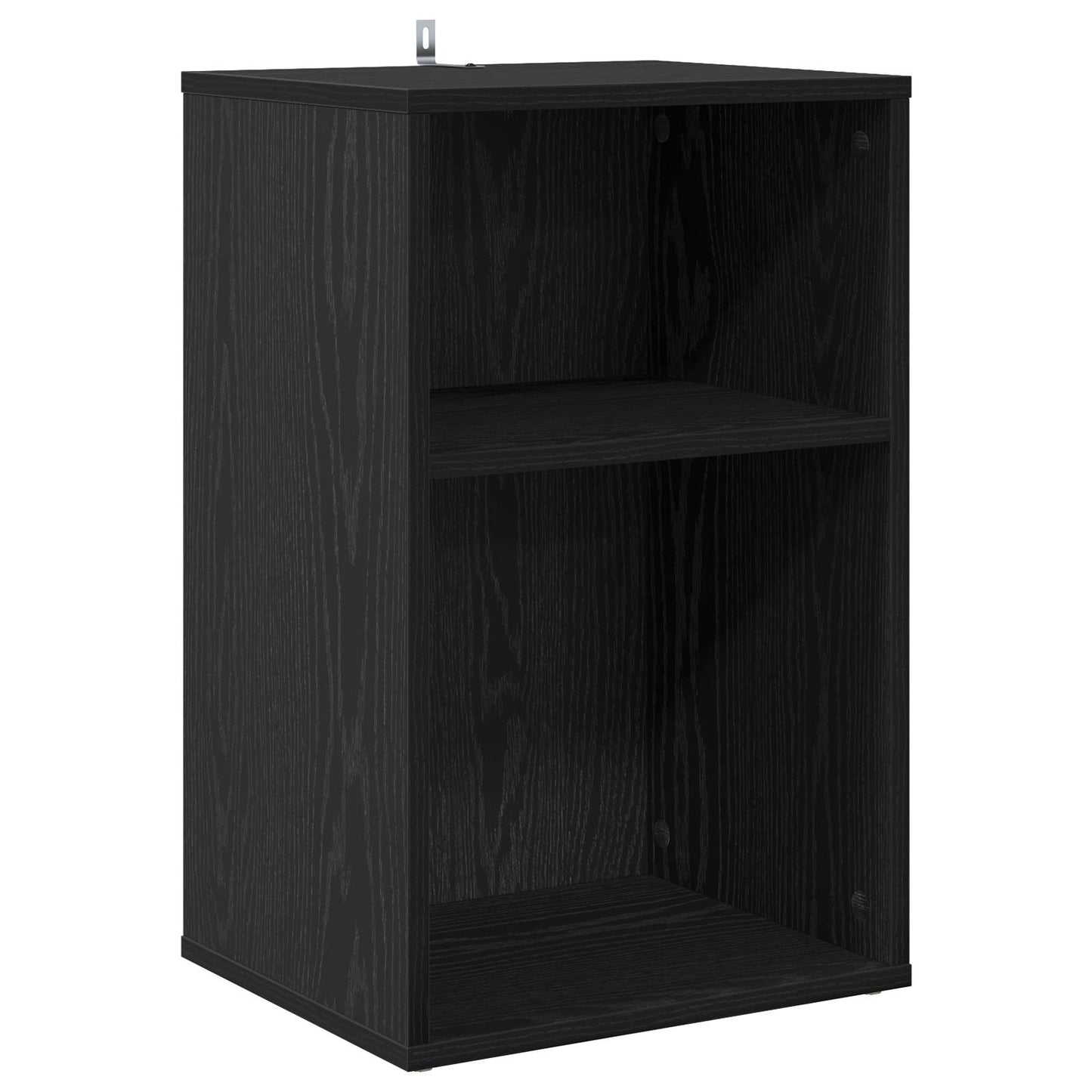 Platenkast Zwart eiken 38 x 33 x 61 cm Bewerkt hout