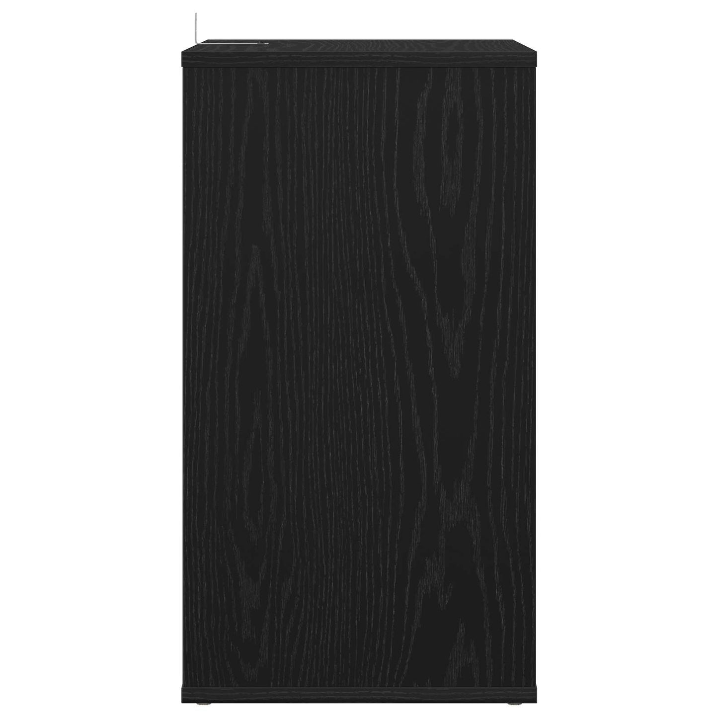 Platenkast Zwart eiken 38 x 33 x 61 cm Bewerkt hout