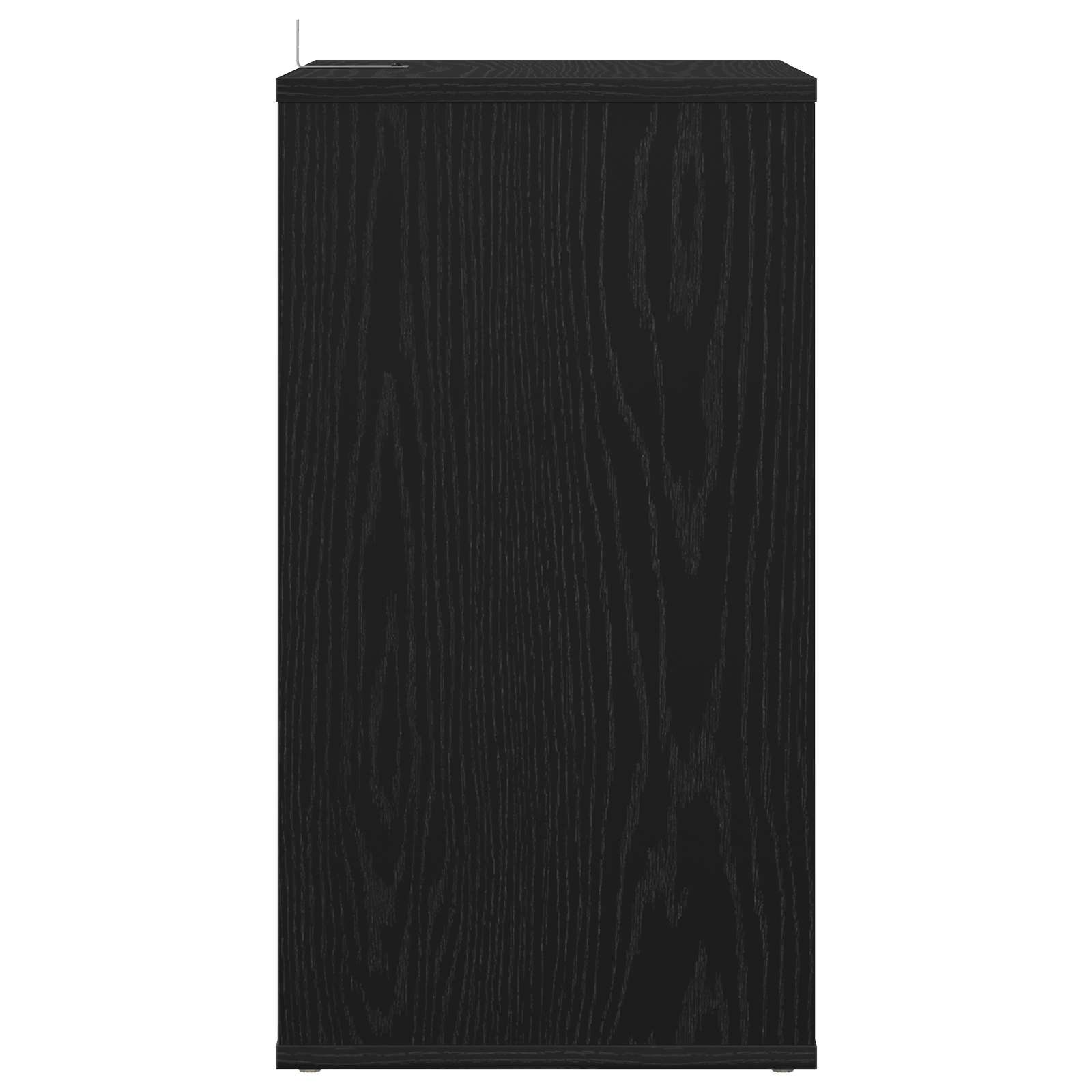 Platenkast Zwart eiken 38 x 33 x 61 cm Bewerkt hout