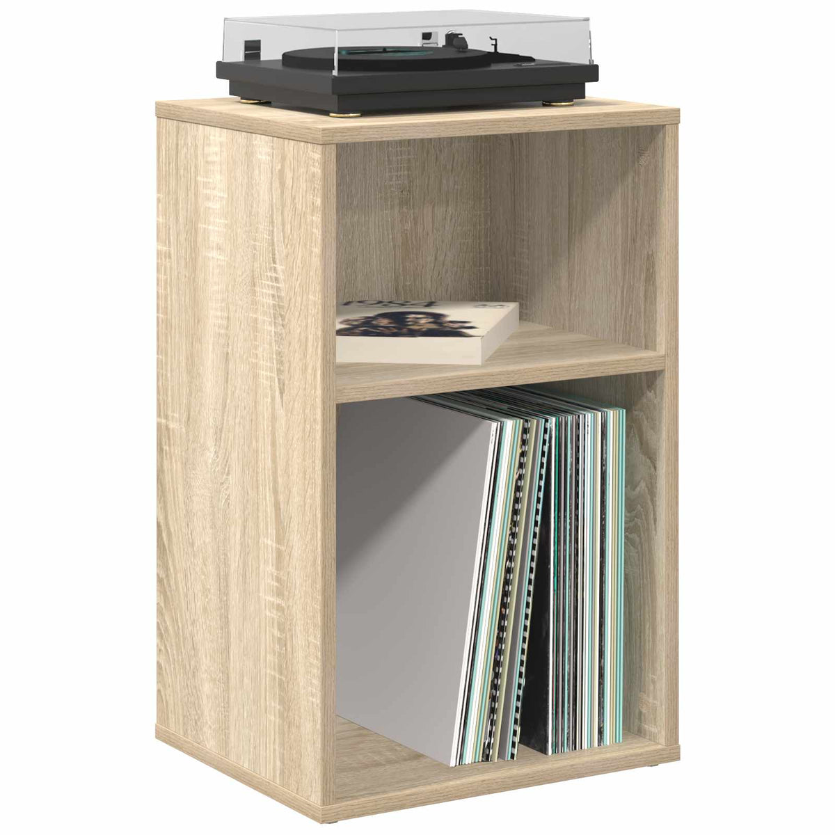 Platenkast Sonoma Eiken 38 x 33 x 61 cm Bewerkt hout