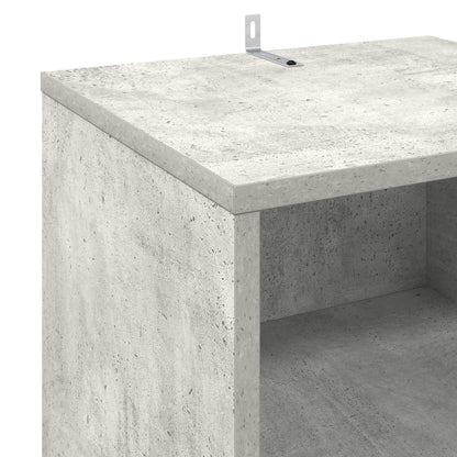 Platenkast Betongrijs 38 x 33 x 61 cm Bewerkt hout