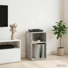 Platenkast 38x33x61 cm betongrijs bewerkt hout