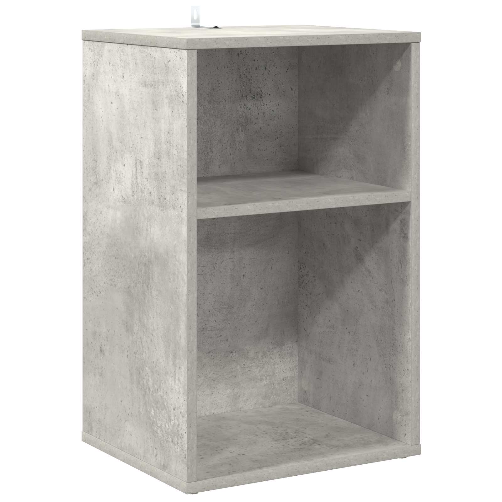 Platenkast Betongrijs 38 x 33 x 61 cm Bewerkt hout